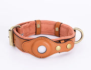 Leather Dog Collar with Location Tracker