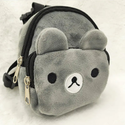 Adjustable Cartoon Pet Backpack Leash and Snack Carrier